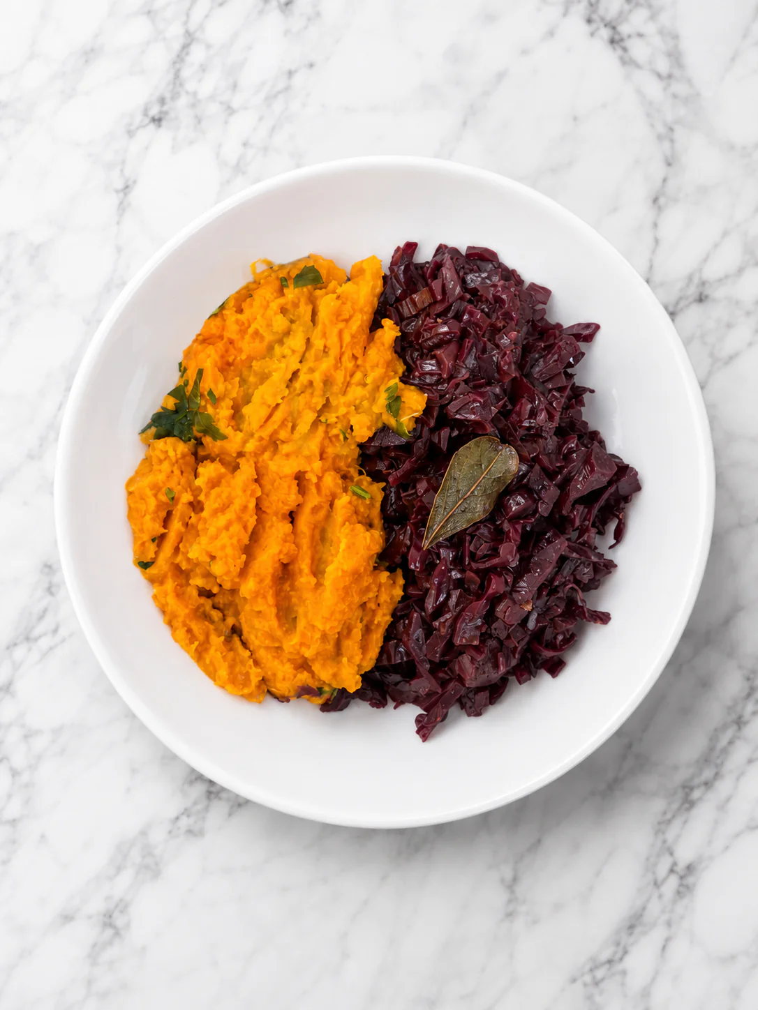 Carrot Swede Mash & Braised Red Cabbage