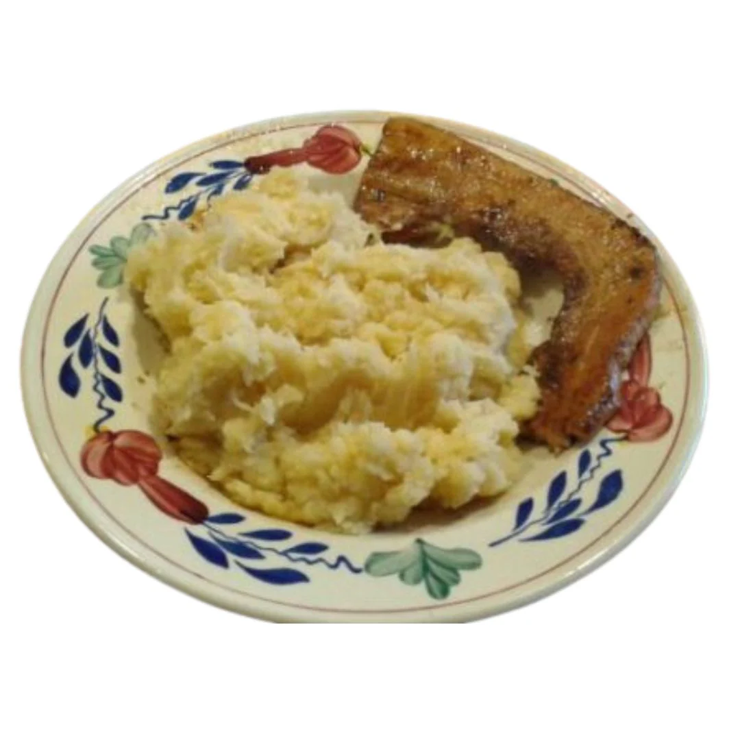 Dutch Sauerkraut Mash with Pork Belly Slice