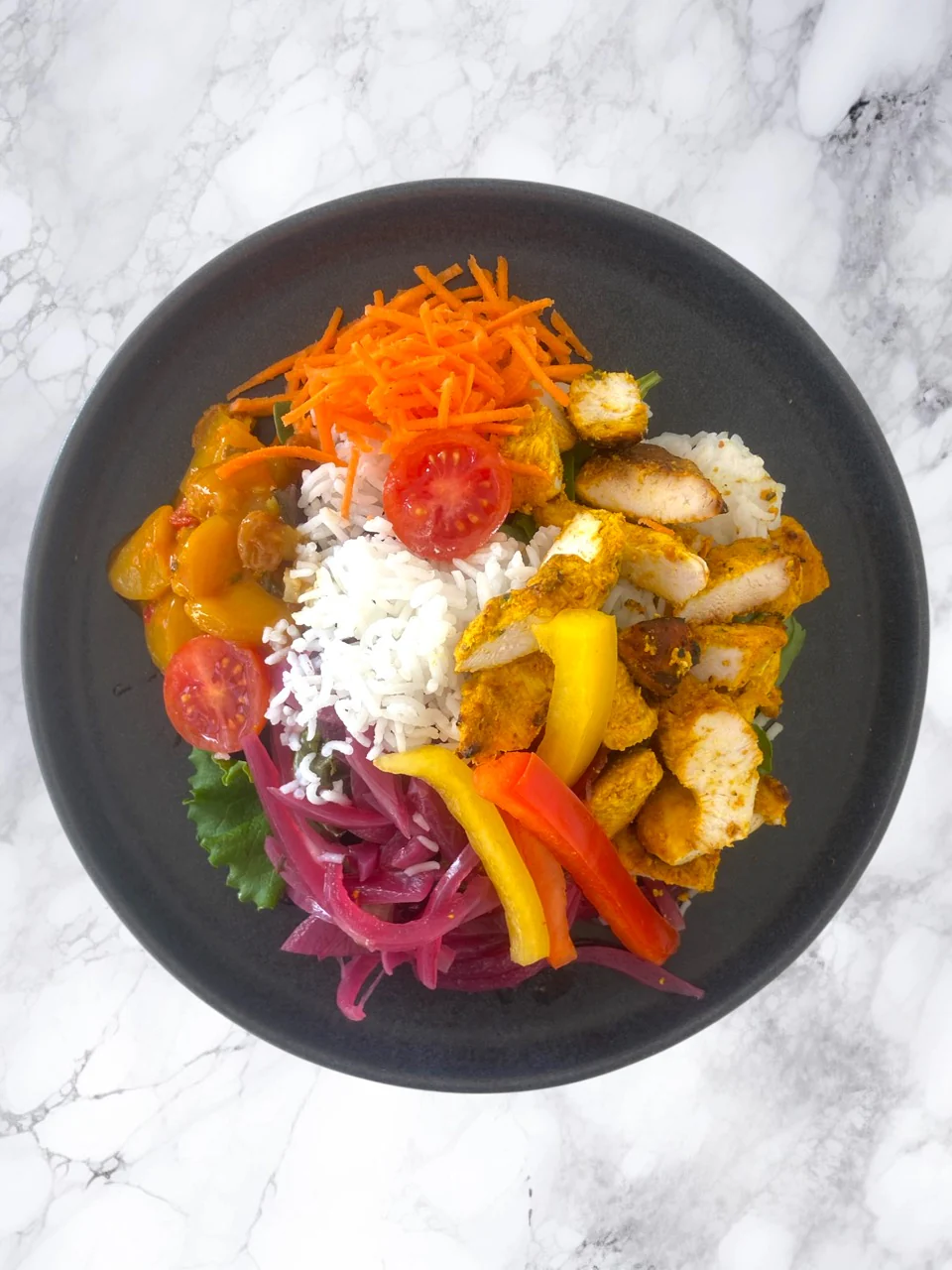 Tikka Chicken Salad with Mango Chutney & Fresh Greens